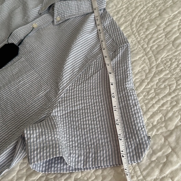 Men’s Ben Sherman blue/white seersucker shirt - Picture 9 of 13